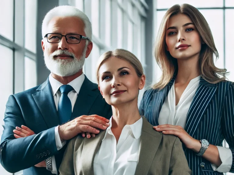 Bild: Senior und Junior Führungskräfte